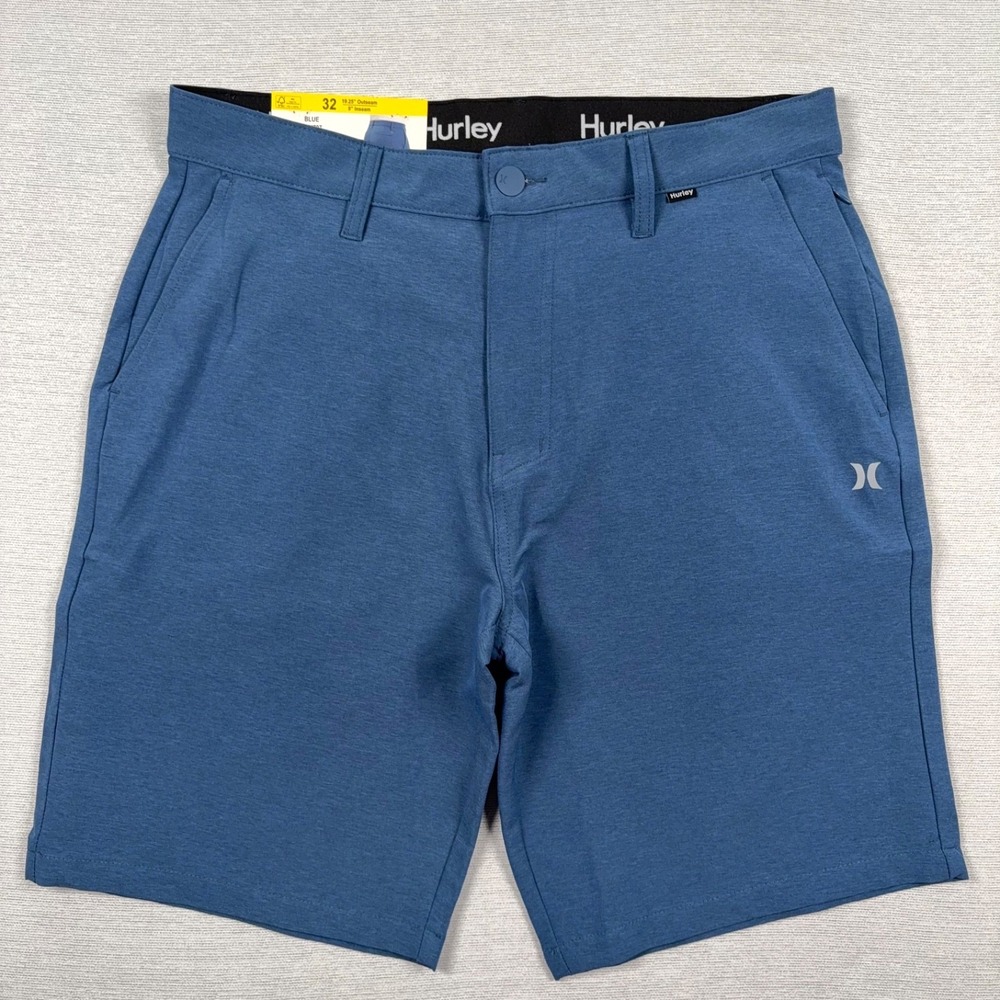 Hurley Hybrid 9" Walkshorts Mens Size 32 Blue Regular Fit Polyester Spandex NEW